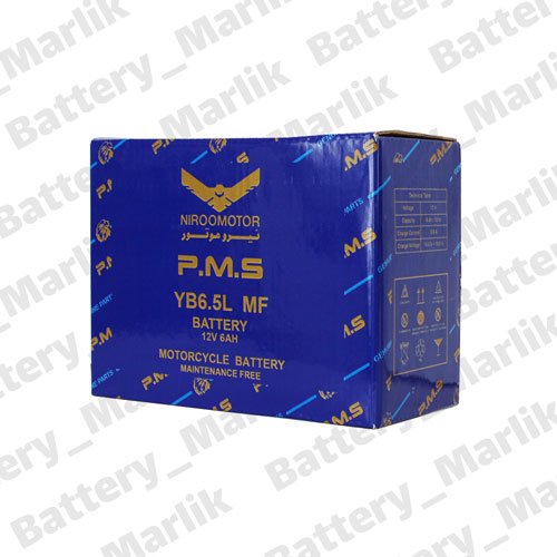 Niromotor motorcycle battery 12 volts 6 amps باتری موتورسیکلت نیروموتور 12 ولت 6 آمپر